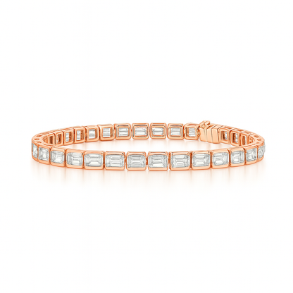 Emerald Luxe Emerald Bracelet | Total 11.57CT Natural | 14K Yellow Gold