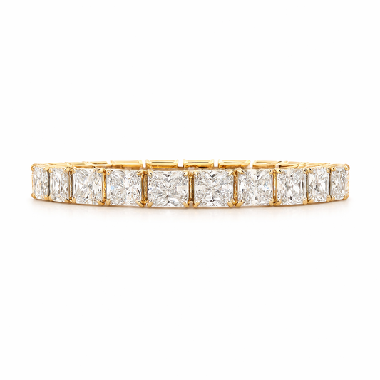 Radiant Embrace Bracelet| Total 20.0CT Natural | 14K White Gold