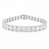 Luxe Aura Oval Bracelet | 31.09CT Natural | 14K White Gold