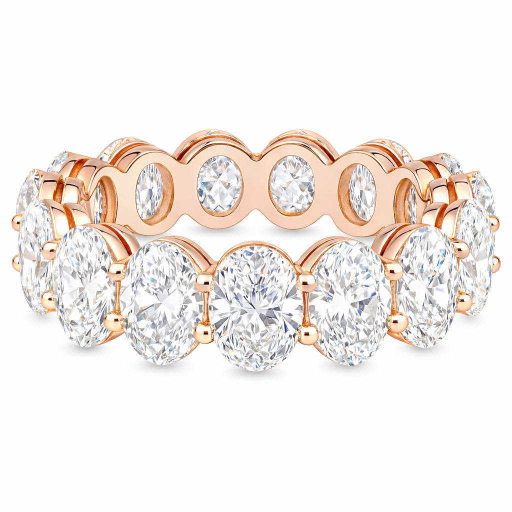 oval band |7.75ct natural | 18k white gold