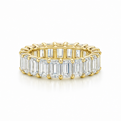 Vassara Emerald Band | Total 7.69CT Natural | 19 Diamonds