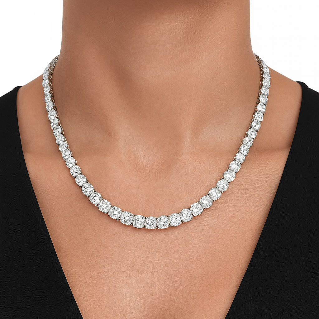 diamond descent necklace