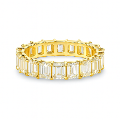 Gleam Arc Band | Total 6.02CT Natural | 18K White Gold