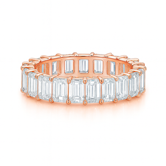 Gleam Arc Band | Total 6.02CT Natural | 18K White Gold