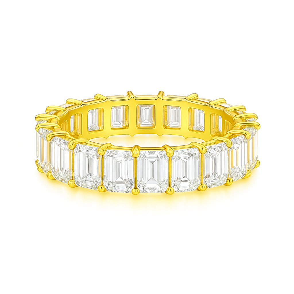 prism curve band | total 5.10ct natural | 18k white gold