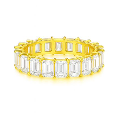 Prism Curve Band | Total 5.10CT Natural | 18K White Gold