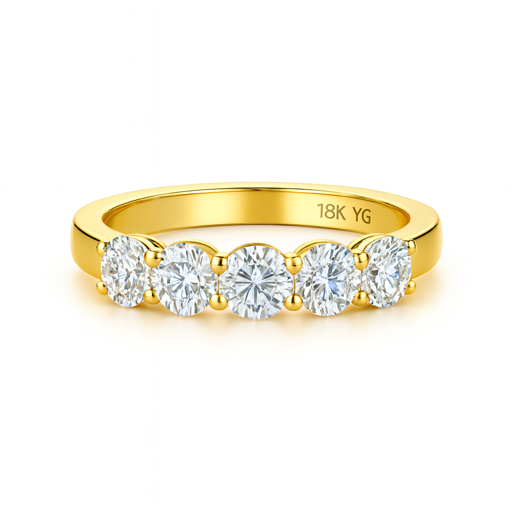 stellar edge band | total 2.56ct natural | 18k white gold