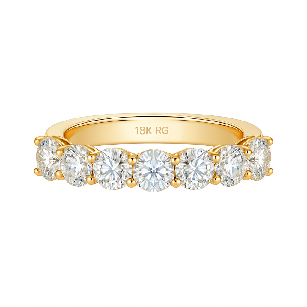 stellar edge band | total 2.56ct natural | 18k white gold