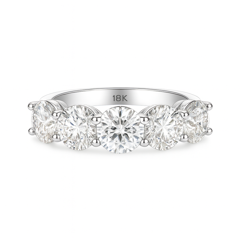 clarity row band | total 5.20ct natural | 18k white gold