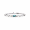 8.35 Cts 14K WHITE GOLD Oval Shape Tennis Bracelet