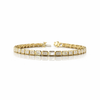 7.11 Cts 14K YELLOW GOLD Radiant Shape Tennis Bracelet
