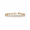7.28 Cts 14K YELLOW GOLD Marquise Shape Tennis Bracelet