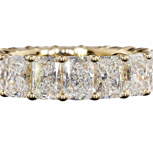 5.04 Cts 14K YELLOW GOLD Radiant Shape Eternity Band Eternity Band