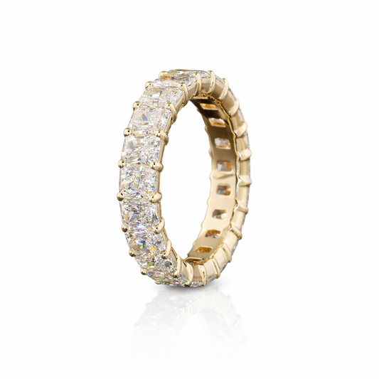5.04 Cts 14K YELLOW GOLD Radiant Shape Eternity Band Eternity Band