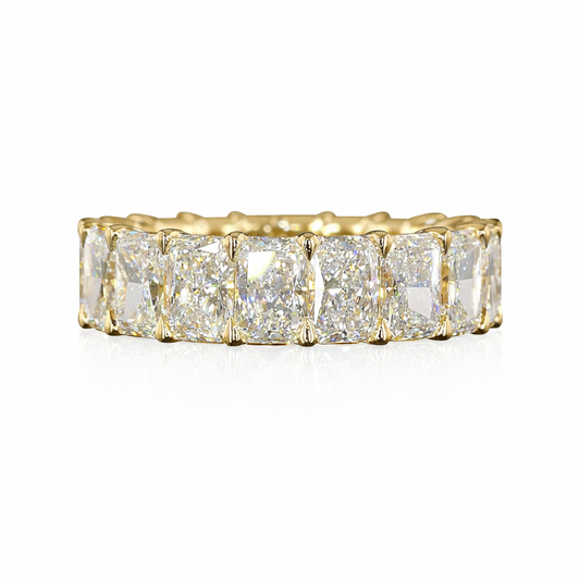 6.63 Cts 14K YELLOW GOLD Radiant Shape Eternity Band Eternity Band