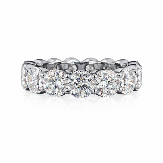 6.83 Cts 14K WHITE GOLD Round Shape Eternity Band Eternity Band