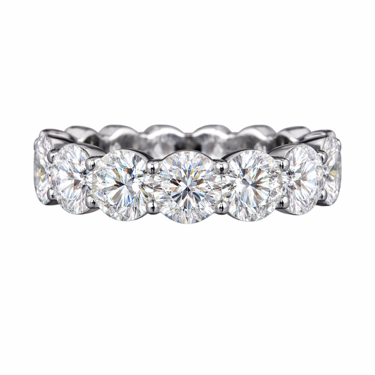 6.83 Cts 14K WHITE GOLD Round Shape Eternity Band Eternity Band