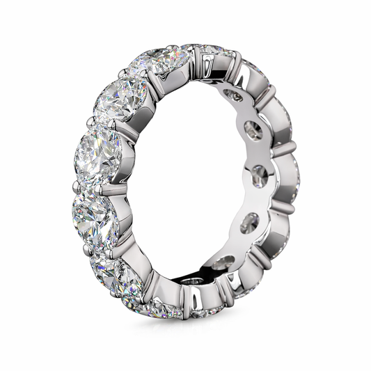 6.83 Cts 14K WHITE GOLD Round Shape Eternity Band Eternity Band