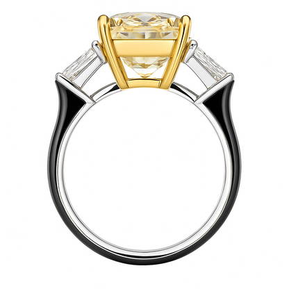 Luminaire Radiant Diamond Ring | 8.63CT Natural | 14K Yellow Gold