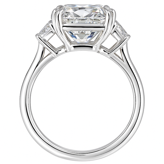Mystic Aura Cushion Ring | 8.02CT Natural | Platinum