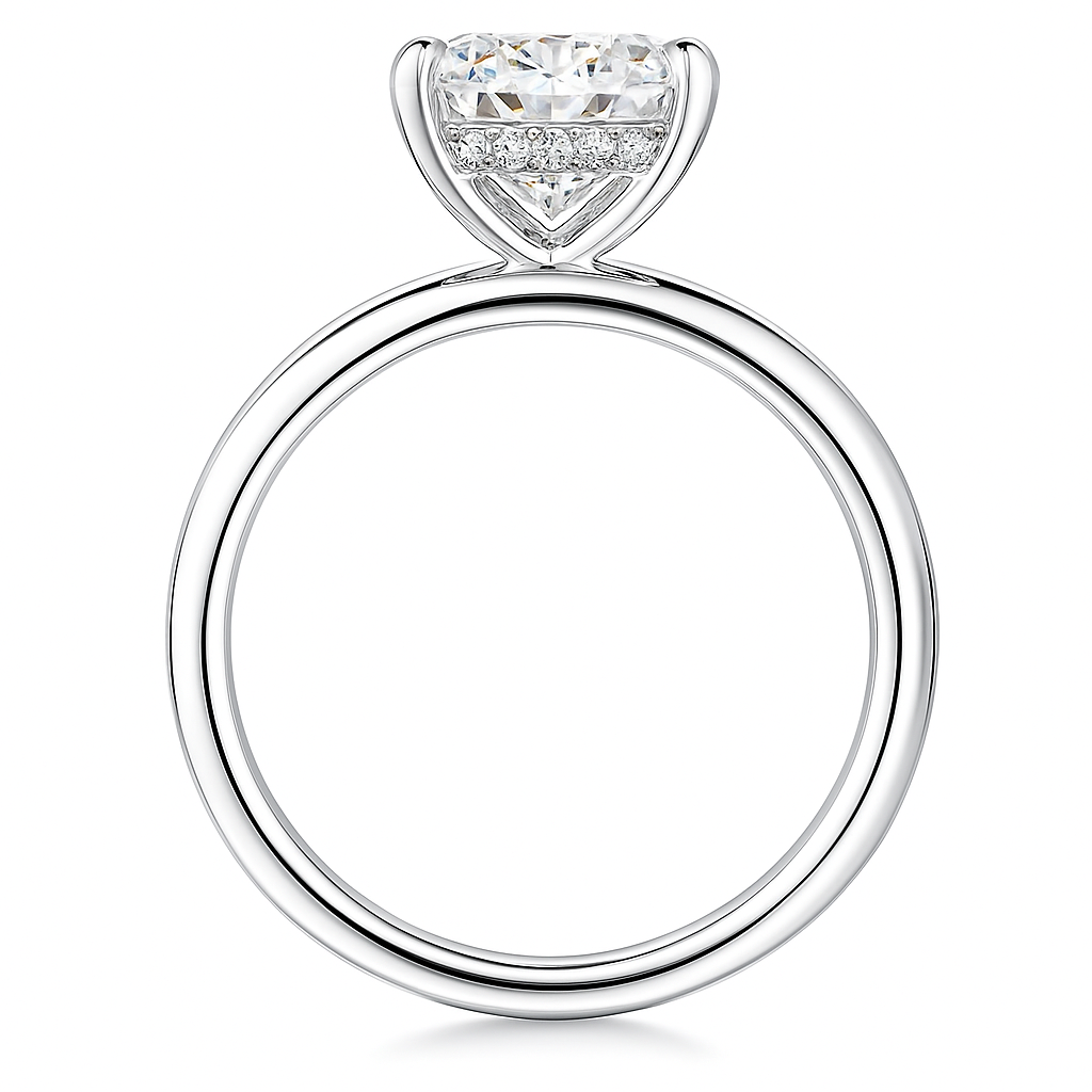 luna grace oval ring | 2.0ct natural platinum