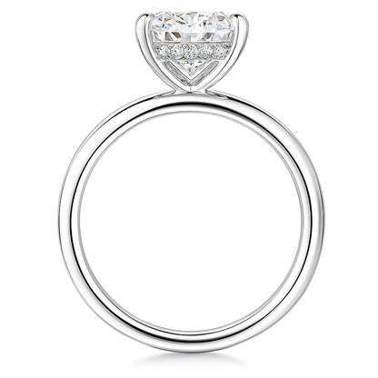 Luna Grace Oval Ring | 2.0CT Natural Platinum