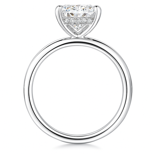 Luna Grace Oval Ring | 2.0CT Natural Platinum