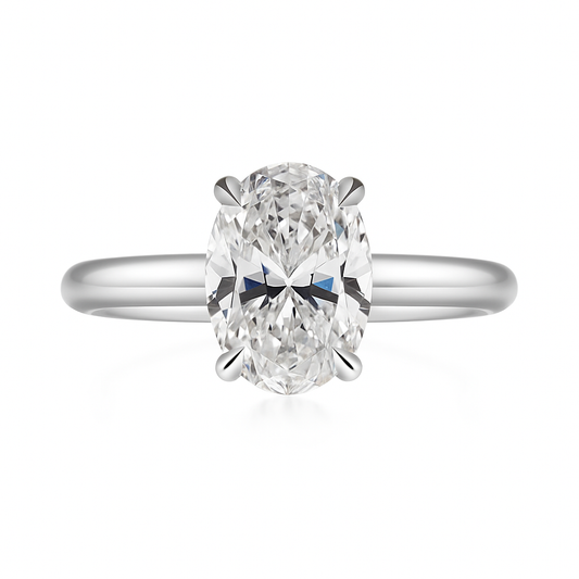 Luna Grace Oval Ring | 2.0CT Natural Platinum