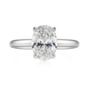 Luna Grace Oval Ring | 2.0CT Natural Platinum
