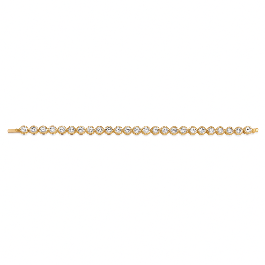 pure brilliance round bracelet | 9.22ct natural| 14k yellow gold