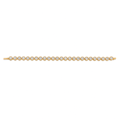 Pure Brilliance Round Bracelet | 9.22CT Natural| 14K Yellow Gold