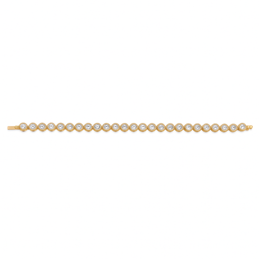 Pure Brilliance Round Bracelet | 9.22CT Natural| 14K Yellow Gold