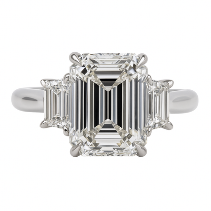 Pure Elegance Emerald Ring | 4.79CT Natural | Platinum
