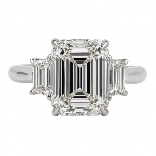 Pure Elegance Emerald Ring | 4.79CT Natural | Platinum