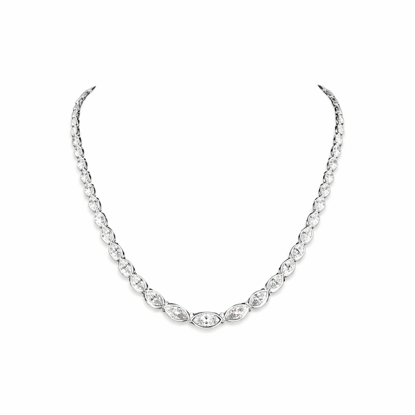 DUCHESS | 10.08 Ct Marquise Diamond Riviera Necklace in 14K Yellow Gold