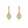 ELENA VANCE | 2.52 Ct Heart Shape Hanging Earring in 14K Yellow Gold - Lab Grown Diamond