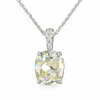 ELIZA | 2.12 Ct Antique Cushion Solitaire Pendant in 14K White Gold