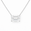 EMERELLE | 3 Ct Emerald Solitaire Pendant in 14K Yellow Gold - Lab Grown