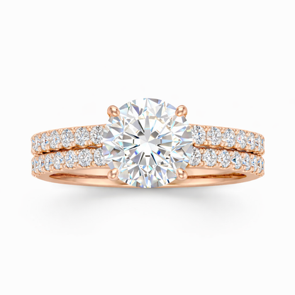 ETERNAL | 9.18 Carat Round Engagement Ring in 14K Rose Gold - Lab Grown Diamond