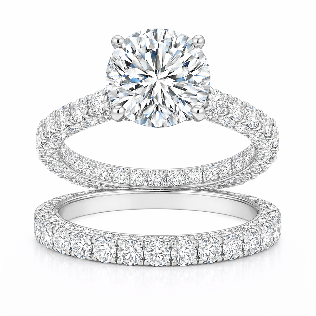 ETERNAL | 9.18 Carat Round Engagement Ring in 14K White Gold - Lab Grown Diamond