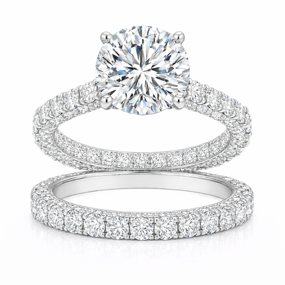 ETERNAL | 9.18 Carat Round Engagement Ring in 14K White Gold - Lab Grown Diamond