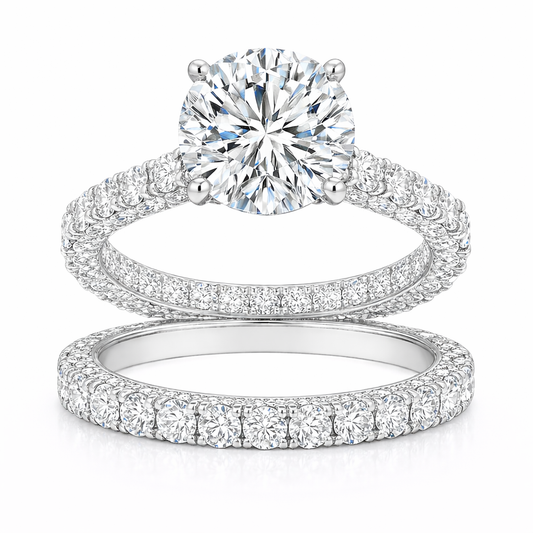 ETERNAL | 9.18 Carat Round Engagement Ring in 14K White Gold - Lab Grown Diamond