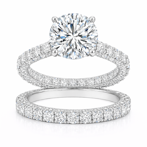 ETERNAL | 9.18 Carat Round Engagement Ring in 14K White Gold - Lab Grown Diamond