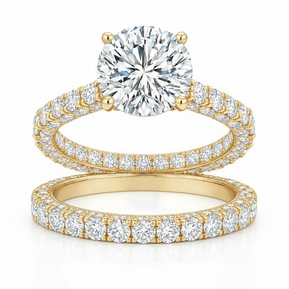 ETERNAL | 9.18 Carat Round Engagement Ring in 14K Yellow Gold - Lab Grown Diamond