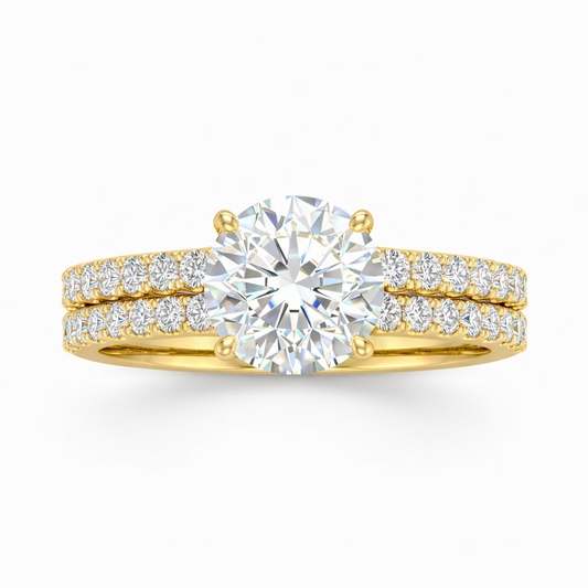 ETERNAL | 9.18 Carat Round Engagement Ring in 14K Yellow Gold - Lab Grown Diamond