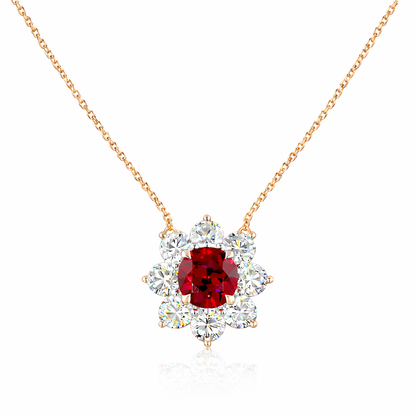 ETERNA LUMIERE 2.9 Ct Round Special Pendant 14K Rose Gold