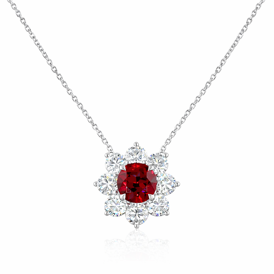 ETERNA LUMIERE 2.9 Ct Round Special Pendant 14K White Gold