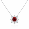 ETERNA LUMIERE | 2.9 Ct Round Shape Special Pendant in 14K WHITE GOLD - Lab Grown Diamond