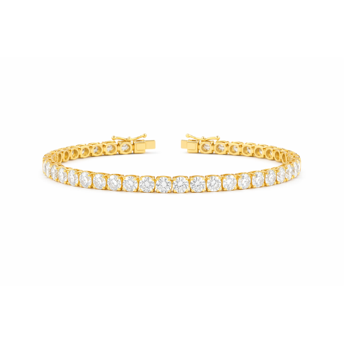 EVANGELINE | 12.5 Ct Round Diamond Tennis Bracelet in 14K Yellow Gold