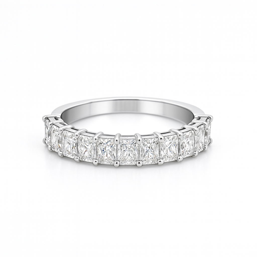 lumivon radiant ring | total 1.74ct natural | 11 diamonds